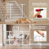 image:imageCumbor 3048 Baby Gate for Stairs and Doorways Moms Choice Award Winner Pressure Mounted Dog Gate Indoor with SelfClosing Walk Through Door Easy Install DoubleLock Design Cool GrayWhite