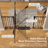 image:imageCumbor 3048 Baby Gate for Stairs and Doorways Moms Choice Award Winner Pressure Mounted Dog Gate Indoor with SelfClosing Walk Through Door Easy Install DoubleLock Design Cool GrayBrown