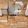 image:imageCumbor 3048 Baby Gate for Stairs and Doorways Moms Choice Award Winner Pressure Mounted Dog Gate Indoor with SelfClosing Walk Through Door Easy Install DoubleLock Design Cool GrayBrown