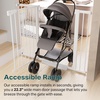 image:imageCumbor 3048 Baby Gate for Stairs and Doorways Moms Choice Award Winner Pressure Mounted Dog Gate Indoor with SelfClosing Walk Through Door Easy Install DoubleLock Design Cool GrayWhite