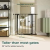 image:imageCumbor 3048 Baby Gate for Stairs and Doorways Moms Choice Award Winner Pressure Mounted Dog Gate Indoor with SelfClosing Walk Through Door Easy Install DoubleLock Design Cool GrayBlack