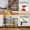 image:imageCumbor 3048 Baby Gate for Stairs and Doorways Moms Choice Award Winner Pressure Mounted Dog Gate Indoor with SelfClosing Walk Through Door Easy Install DoubleLock Design Cool GrayBlack