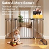 image:imageCumbor 3048 Baby Gate for Stairs and Doorways Moms Choice Award Winner Pressure Mounted Dog Gate Indoor with SelfClosing Walk Through Door Easy Install DoubleLock Design Cool GrayBrown