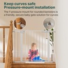 image:imageCumbor 3048 Baby Gate for Stairs and Doorways Moms Choice Award Winner Pressure Mounted Dog Gate Indoor with SelfClosing Walk Through Door Easy Install DoubleLock Design Cool GraySilver