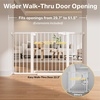 image:imageCumbor 3048 Baby Gate for Stairs and Doorways Moms Choice Award Winner Pressure Mounted Dog Gate Indoor with SelfClosing Walk Through Door Easy Install DoubleLock Design Cool GrayWhite