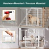 image:imageCumbor 3048 Baby Gate for Stairs and Doorways Moms Choice Award Winner Pressure Mounted Dog Gate Indoor with SelfClosing Walk Through Door Easy Install DoubleLock Design Cool GrayWhite