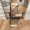 image:imageCumbor 3048 Baby Gate for Stairs and Doorways Moms Choice Award Winner Pressure Mounted Dog Gate Indoor with SelfClosing Walk Through Door Easy Install DoubleLock Design Cool GrayBlack