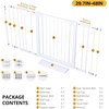 image:imageCumbor 3048 Baby Gate for Stairs and Doorways Moms Choice Award Winner Pressure Mounted Dog Gate Indoor with SelfClosing Walk Through Door Easy Install DoubleLock Design Cool GrayWhite