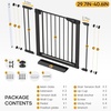 image:imageCumbor 3048 Baby Gate for Stairs and Doorways Moms Choice Award Winner Pressure Mounted Dog Gate Indoor with SelfClosing Walk Through Door Easy Install DoubleLock Design Cool GrayBlack