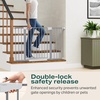 image:imageCumbor 3048 Baby Gate for Stairs and Doorways Moms Choice Award Winner Pressure Mounted Dog Gate Indoor with SelfClosing Walk Through Door Easy Install DoubleLock Design Cool GrayGray