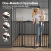 image:imageCumbor 3048 Baby Gate for Stairs and Doorways Moms Choice Award Winner Pressure Mounted Dog Gate Indoor with SelfClosing Walk Through Door Easy Install DoubleLock Design Cool GrayBlack