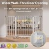 image:imageCumbor 3048 Baby Gate for Stairs and Doorways Moms Choice Award Winner Pressure Mounted Dog Gate Indoor with SelfClosing Walk Through Door Easy Install DoubleLock Design Cool GraySilver