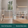 image:imageCumbor 3048 Baby Gate for Stairs and Doorways Moms Choice Award Winner Pressure Mounted Dog Gate Indoor with SelfClosing Walk Through Door Easy Install DoubleLock Design Cool GrayWhite