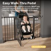 image:imageCumbor 3048 Baby Gate for Stairs and Doorways Moms Choice Award Winner Pressure Mounted Dog Gate Indoor with SelfClosing Walk Through Door Easy Install DoubleLock Design Cool GrayBlack