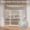 image:imageCumbor 3048 Baby Gate for Stairs and Doorways Moms Choice Award Winner Pressure Mounted Dog Gate Indoor with SelfClosing Walk Through Door Easy Install DoubleLock Design Cool GrayWhite