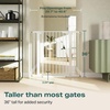 image:imageCumbor 3048 Baby Gate for Stairs and Doorways Moms Choice Award Winner Pressure Mounted Dog Gate Indoor with SelfClosing Walk Through Door Easy Install DoubleLock Design Cool GrayWhite