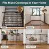 image:imageCumbor 3048 Baby Gate for Stairs and Doorways Moms Choice Award Winner Pressure Mounted Dog Gate Indoor with SelfClosing Walk Through Door Easy Install DoubleLock Design Cool GrayBrown