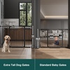 image:imageCumbor 3048 Baby Gate for Stairs and Doorways Moms Choice Award Winner Pressure Mounted Dog Gate Indoor with SelfClosing Walk Through Door Easy Install DoubleLock Design Cool GrayBlack