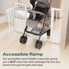 image:imageCumbor 3048 Baby Gate for Stairs and Doorways Moms Choice Award Winner Pressure Mounted Dog Gate Indoor with SelfClosing Walk Through Door Easy Install DoubleLock Design Cool GrayWhite
