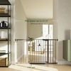 image:imageCumbor 3048 Baby Gate for Stairs and Doorways Moms Choice Award Winner Pressure Mounted Dog Gate Indoor with SelfClosing Walk Through Door Easy Install DoubleLock Design Cool GrayBrown