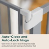 image:imageCumbor 3048 Baby Gate for Stairs and Doorways Moms Choice Award Winner Pressure Mounted Dog Gate Indoor with SelfClosing Walk Through Door Easy Install DoubleLock Design Cool GrayGray