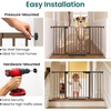 image:imageCumbor 3Pack Baby amp Dog Gates Bundle 2Pack 29746 amp 1Pack 3054 Wide Safety Gates for Stairs Doorways Hallways Dual Lock Auto Close Easy Install Pet Gate Brown