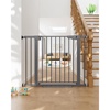 image:imageCumbor 3048 Baby Gate for Stairs and Doorways Moms Choice Award Winner Pressure Mounted Dog Gate Indoor with SelfClosing Walk Through Door Easy Install DoubleLock Design Cool GrayCool Gray