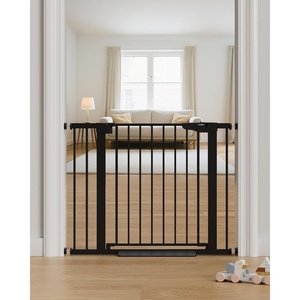 image:imageCumbor 3048 Baby Gate for Stairs and Doorways Moms Choice Award Winner Pressure Mounted Dog Gate Indoor with SelfClosing Walk Through Door Easy Install DoubleLock Design Cool GrayBlack